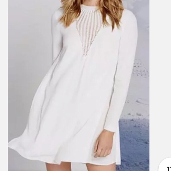 A.L.C. Womens Allie Crochet Inset Dress in White Size 6 - Picture 1 of 14